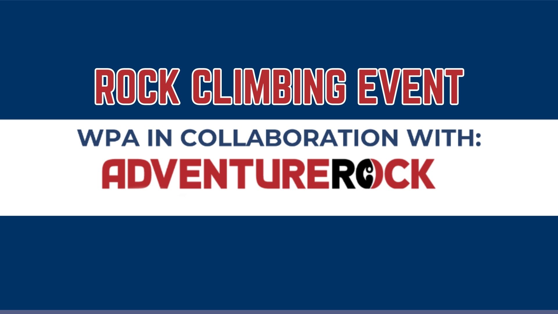 AdventureRock rock climbing event graphic