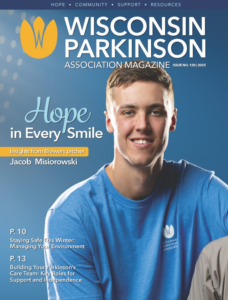 Wisconsin Parkinson Association magazine cover image for issue 120 in 2025.
