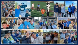 Baseball game image collage