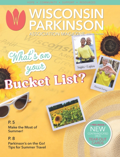 Wisconsin Parkinson Association magazine cover image for issue 116 in 2024.