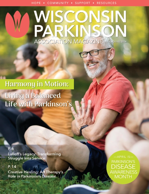Wisconsin Parkinson Association magazine cover image for issue 115 in 2024.