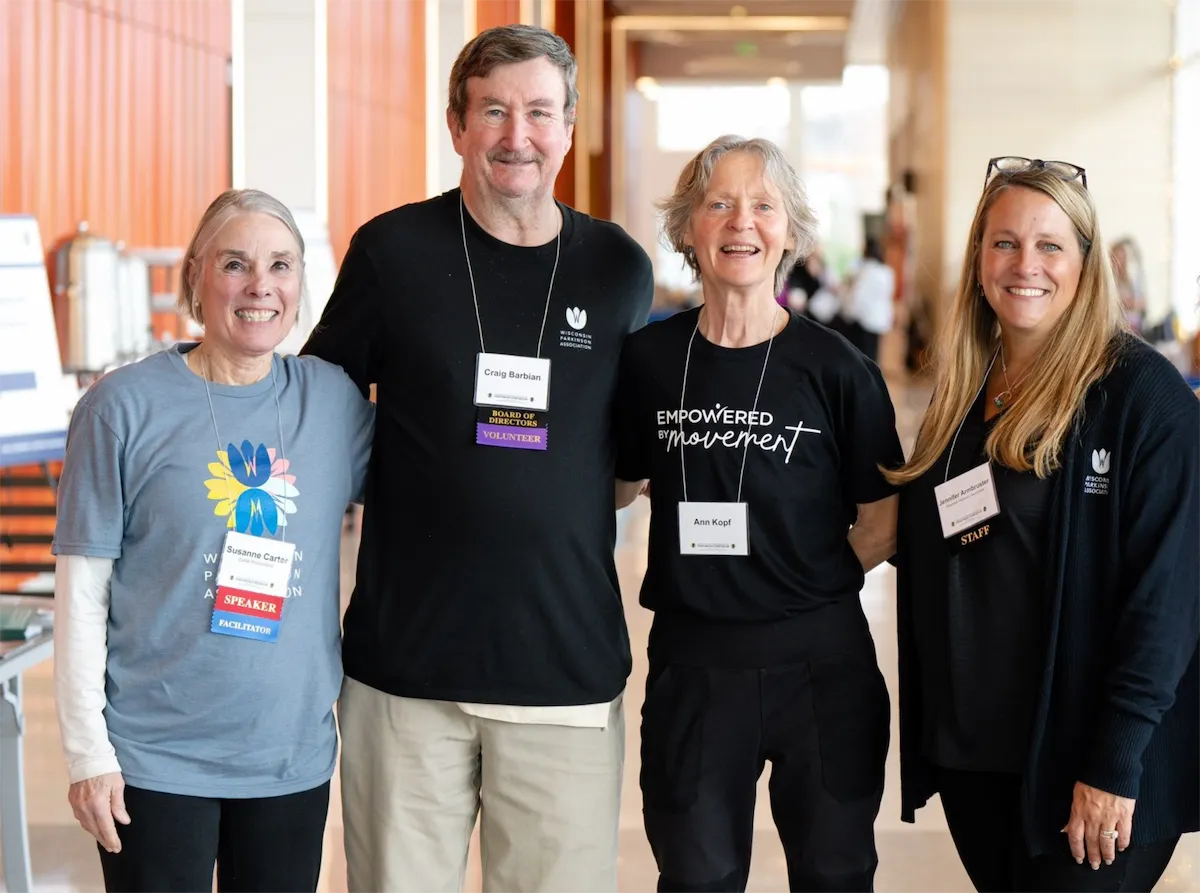 Four attendees to Wisconsin Parkinson Association Symposium